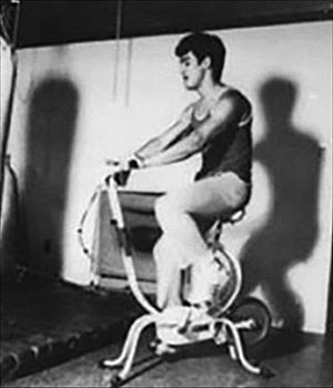 Bruce Lee running cycling